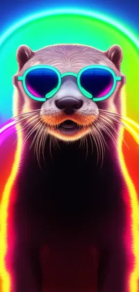 Cool Otter with Sunglasses Live Wallpaper