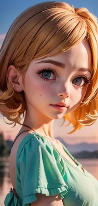 Cute Manga Girl Portrait Live Wallpaper