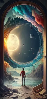 Door to a Sci-Fi Fantasy World Live Wallpaper