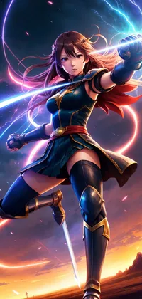 Anime Warrior Princess Sci Fi Live Wallpaper