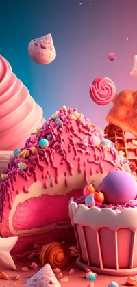 Fantasy Pink Candy World Live Wallpaper