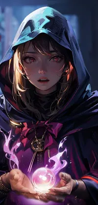 Female Magic Sorcerer Anime Live Wallpaper