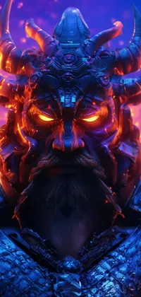 Fiery Eyes Viking God Live Wallpaper