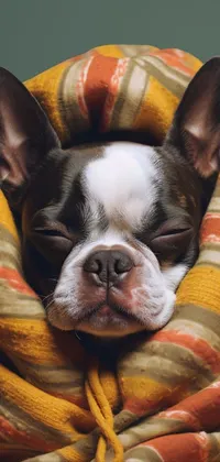 French Bulldog Under Blanket Live Wallpaper