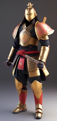 Golden Samurai Cosplay Live Wallpaper