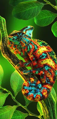 Neon Chameleon Live Wallpaper - free download