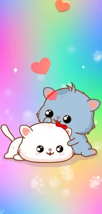 Kawaii Kitties Matching Live Wallpaper - free download