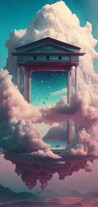 Levitating Gate in the Clouds Live Wallpaper