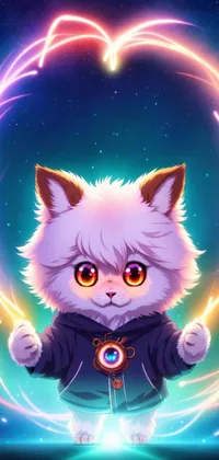 Cute Kawaii Style Furry Cat Anime Live Wallpaper