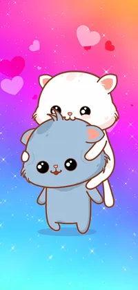 Lovely Kitties Couple Live Wallpaper