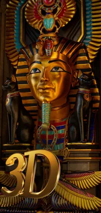 Mask of Tutankhamun 3D Wallpaper Live Wallpaper