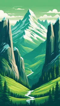 Mountain Ecoregion Green Live Wallpaper