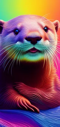 Multicolor Otter Live Wallpaper