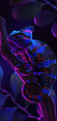 Neon Chameleon Live Wallpaper