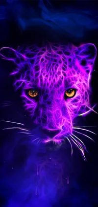 purple leopard wallpaper