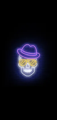 Neon skull Live Wallpaper
