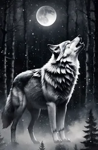 Night Wolf Live Wallpaper