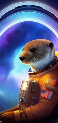 Otter in a Spaceship Live Wallpaper