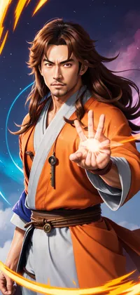 Long Haired Warrior Sorcerer Anime Live Wallpaper