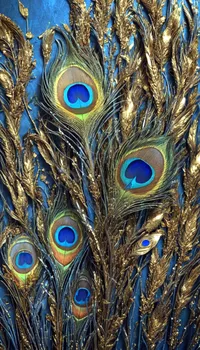 Peafowl Natural Material Blue Live Wallpaper