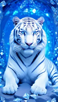 Photograph Blue Bengal Tiger Live Wallpaper