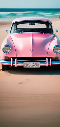 Pink Beetle Car Live Wallpaper
