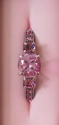 Pink Velvet Diamond Ring Live Wallpaper