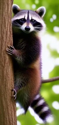 Raccoon on Tree Live Wallpaper
