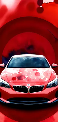 Red Car with White Splashes Live Wallpaper