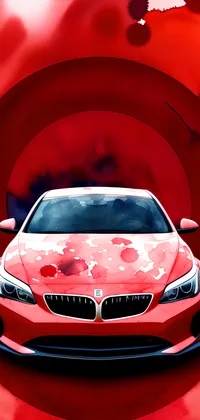 Red Car with White Splashes Live Wallpaper