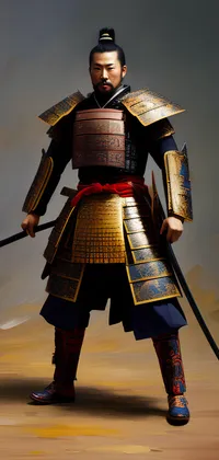 Samurai Oil Painting Live Wallpaper