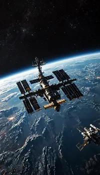Satellite Space Station World Live Wallpaper
