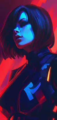 Sci-Fi Female OPS Agent Live Wallpaper