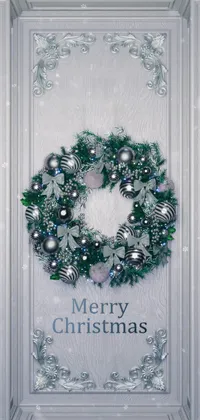 Silver Christmas Wreath Live Wallpaper