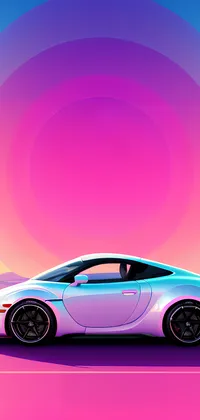 Small Pink Sports Car Live Wallpaper