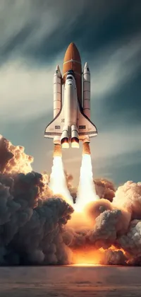 Space Shuttle Launch 2D Parallax Live Wallpaper