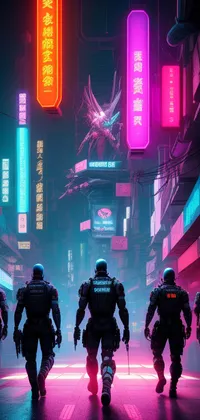Special Ops in a Cyber City Live Wallpaper