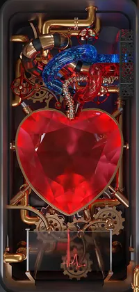 Steampunk Velvet Heart Live Wallpaper