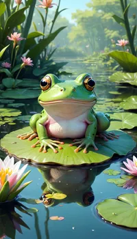 Water Plant Frog Live Wallpaper