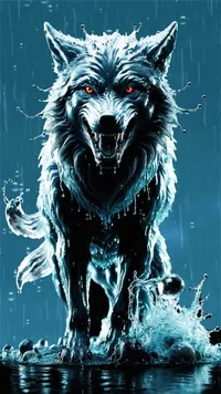 Water Wolf Live Wallpaper