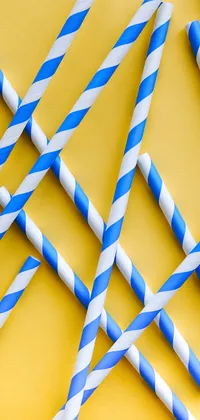 White Blue Straws Live Wallpaper