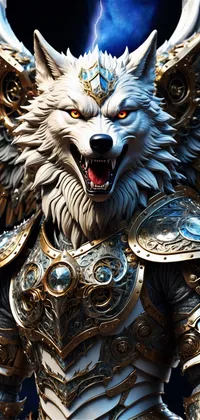 Winged Warrior Wolf Live Wallpaper